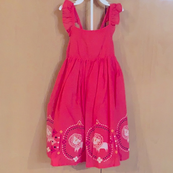 Girls salmon colored summer dress. Size 5T